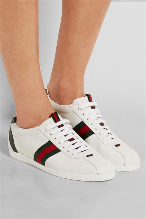 Buy Gucci Leather Web Sneaker 'White' 